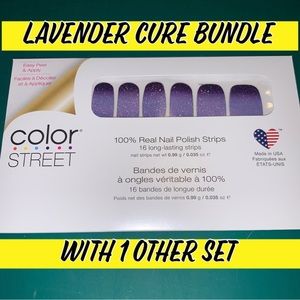 LAVENDER CURE Color Street Retired Nail Set Bundle HTF Purple Ombre Deisgn Lot